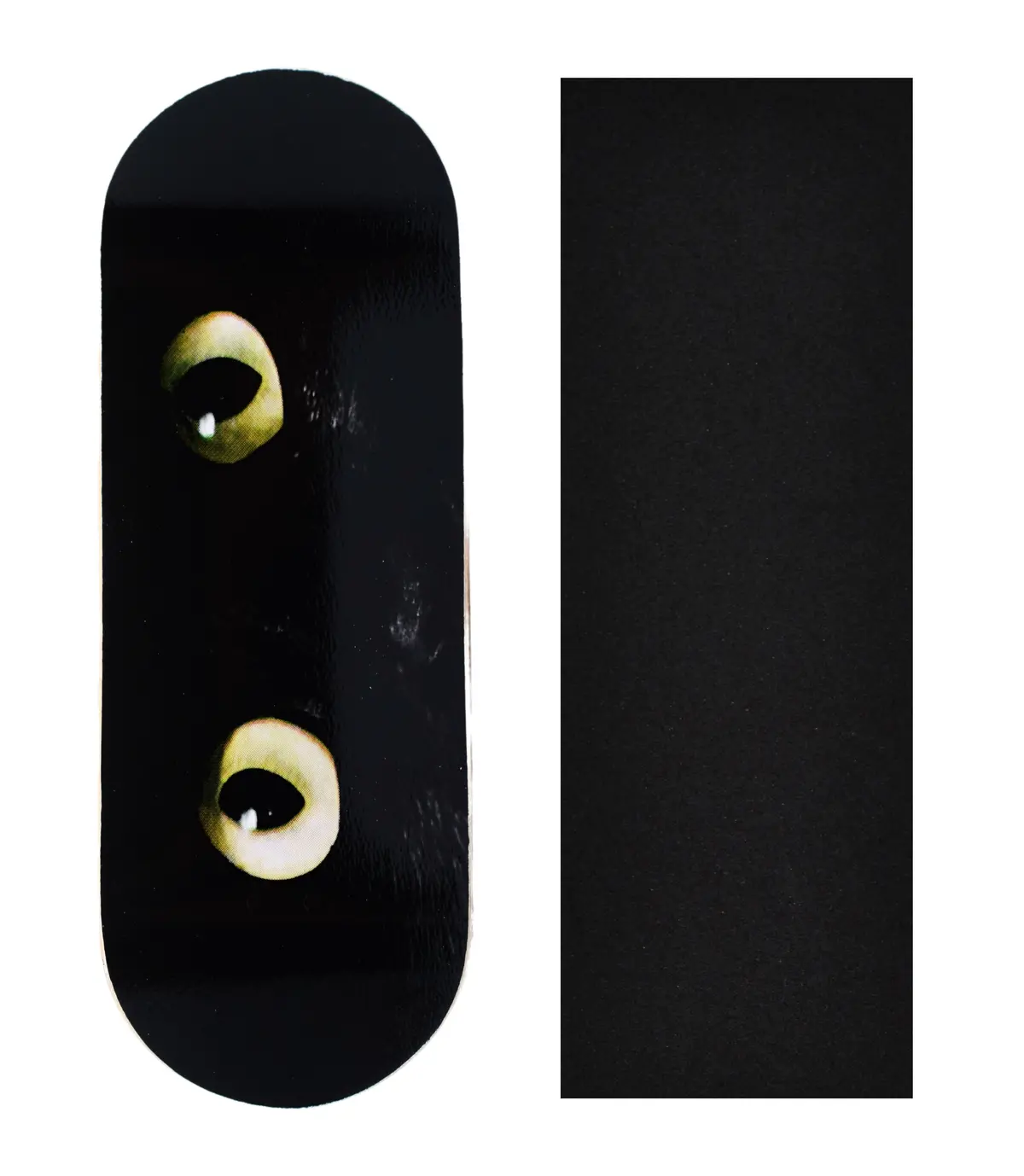 Heat Transfer Graphic Wooden Fingerboard Deck, "Midnight Stare" - 34Mm X 97Mm 1