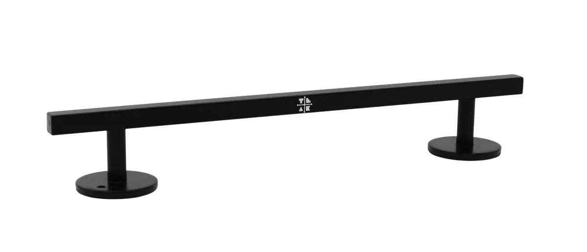 Straight, Square Fingerboard Rail, 10" Long - Steel Construction - Black 1