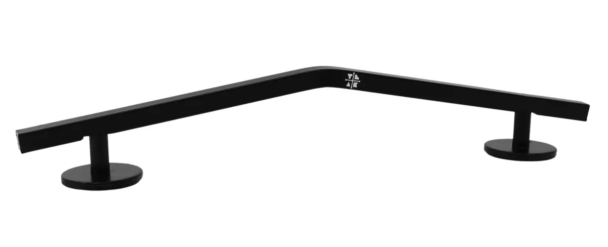 Straight, Mellow Peak Style Fingerboard Rail, 12" Long - Steel Construction - Black 1
