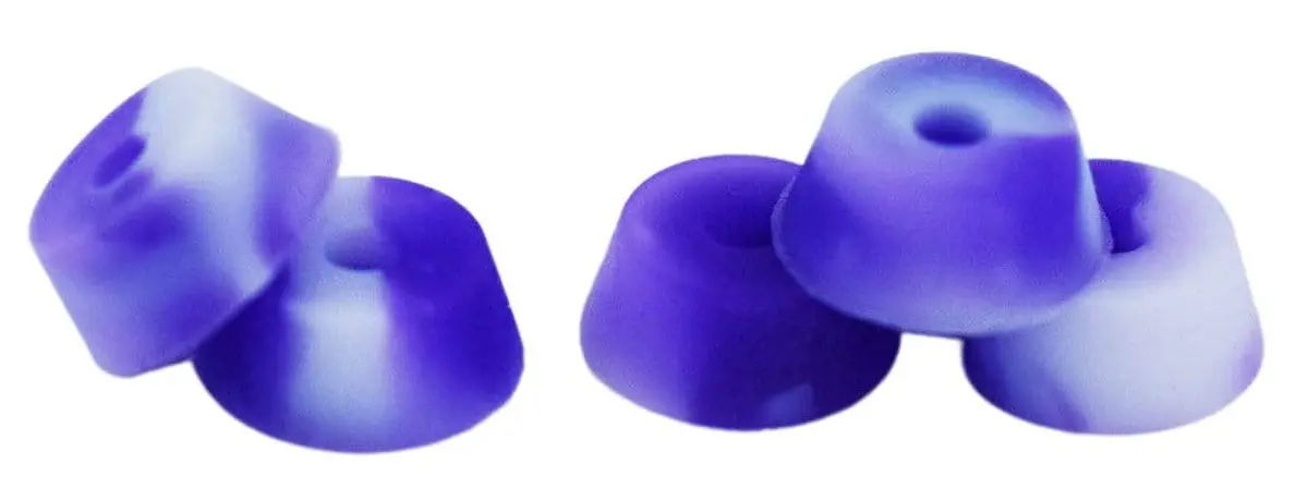 Bubble Bushings Pro Duro Series - Multiple Durometers - Purple And White Swirl 1