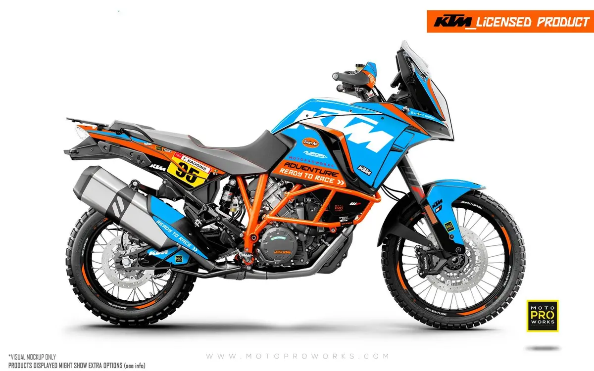 Ktm 1290 Super Adventure 2017-2020 Graphics - "Waypointer" (Ocean) 1