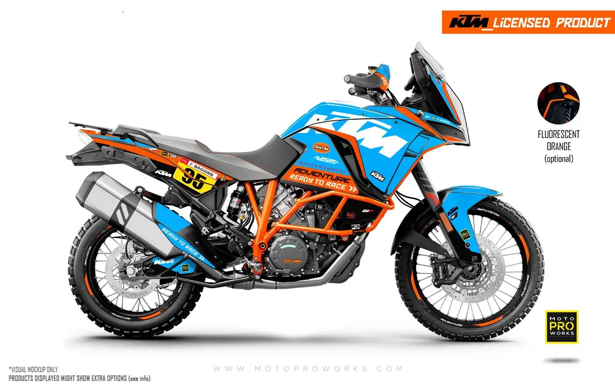 Ktm 1290 Super Adventure 2017-2020 Graphics - "Waypointer" (Ocean) 2