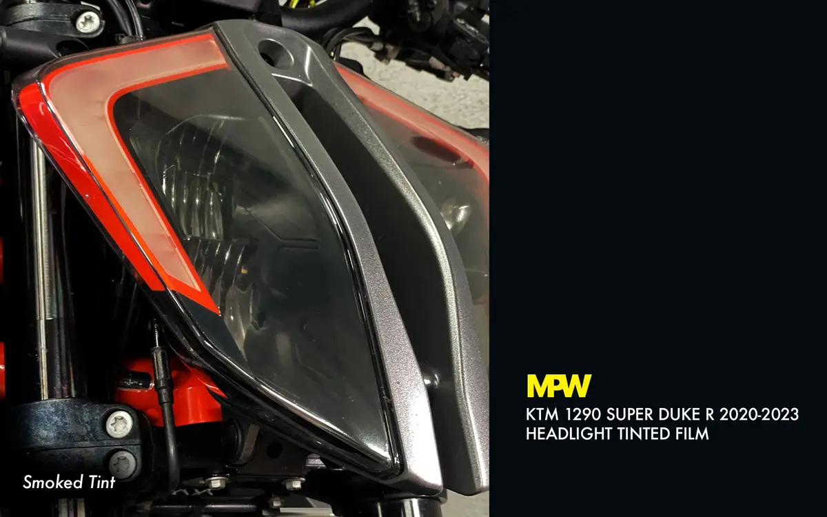 Premium Headlight Tinted Film For Ktm 1290 Super Duke R (2020–2023) 1