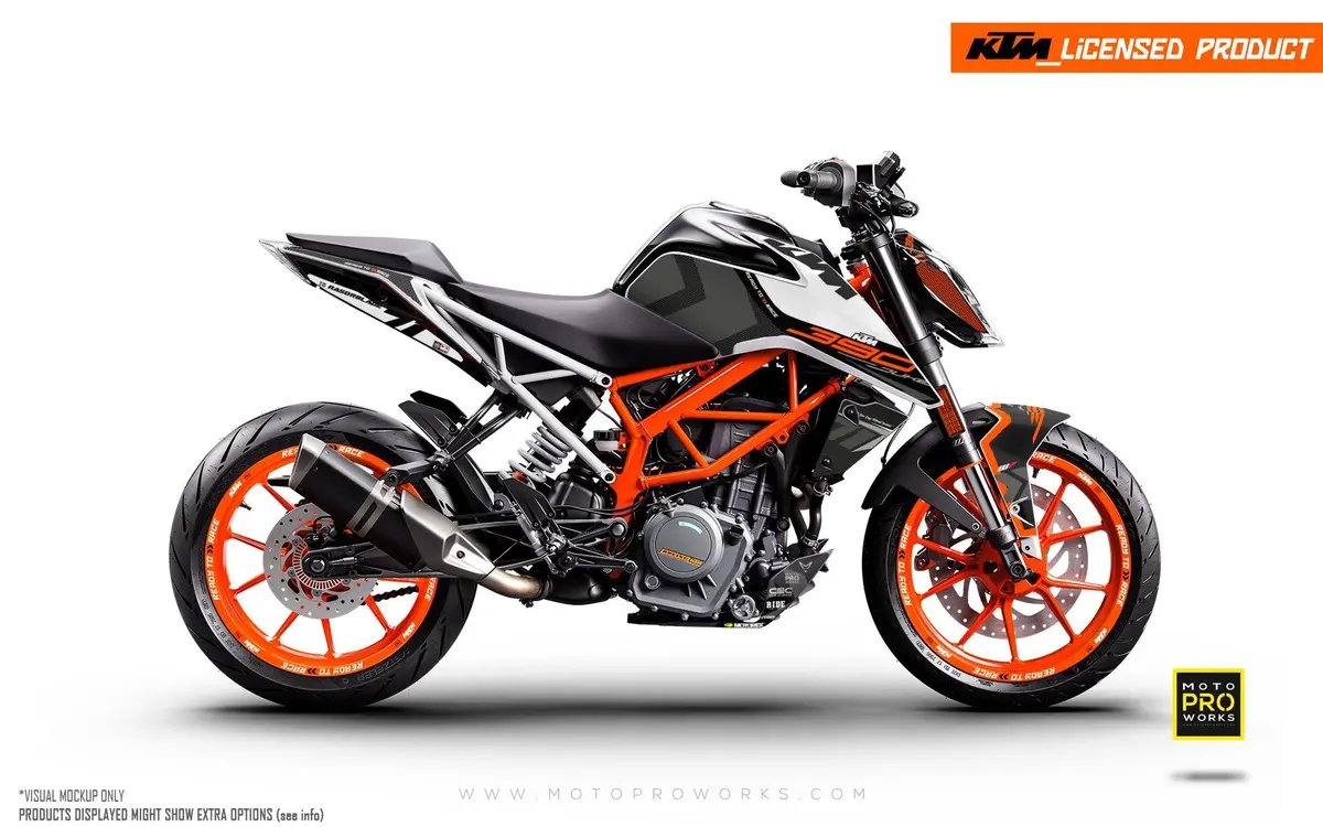 Ktm 125 Duke Graphics - "Rasorblade" (Black/Orange) 1