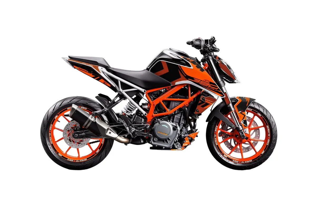 Ktm 125 Duke Graphics - "Rasorblade" (Orange) 1