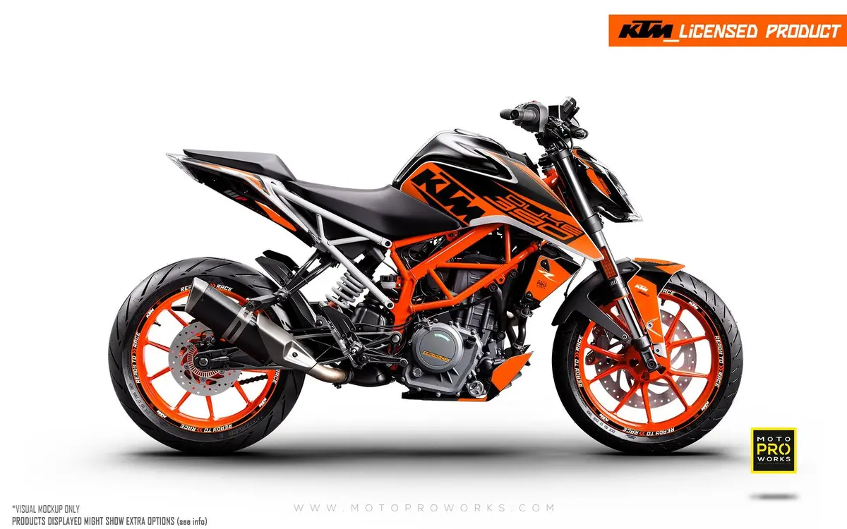 Ktm 200 Duke Graphics - "Torque" (Orange) 1