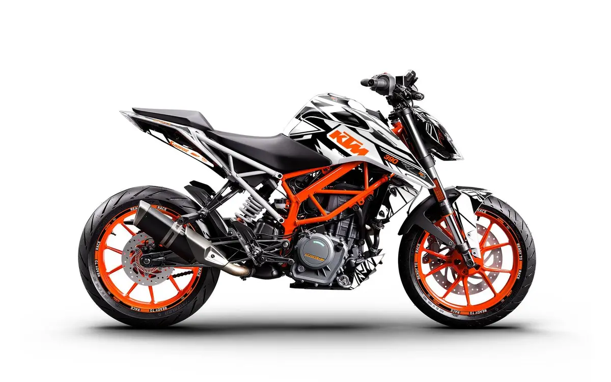 Ktm 200 Duke Graphics - "Pulse" (Black/White) 1