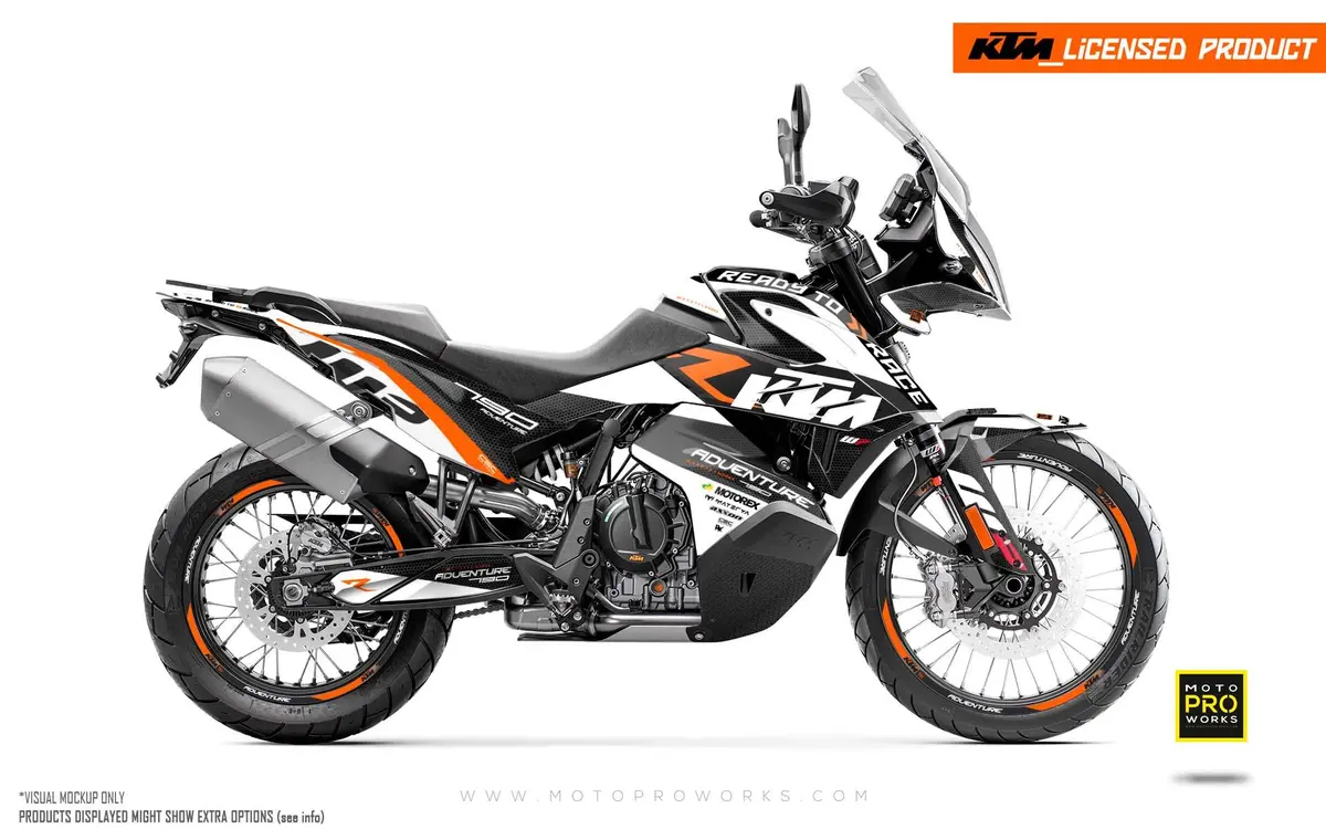 Ktm 790/890 Adventure R/S Graphics - "Rr-Tech" (White) 1