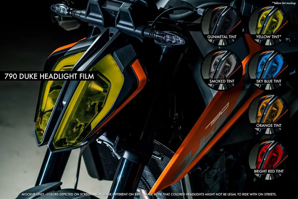 Premium Headlight Tinted Film For Ktm 790/890 Duke 1