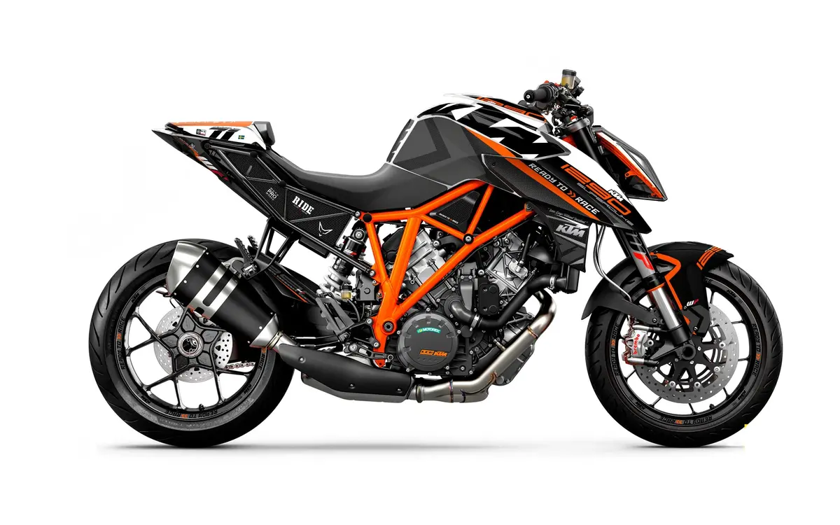 Ktm 1290 Super Duke R Graphics - "Rasorblade" (Black/Orange) 1