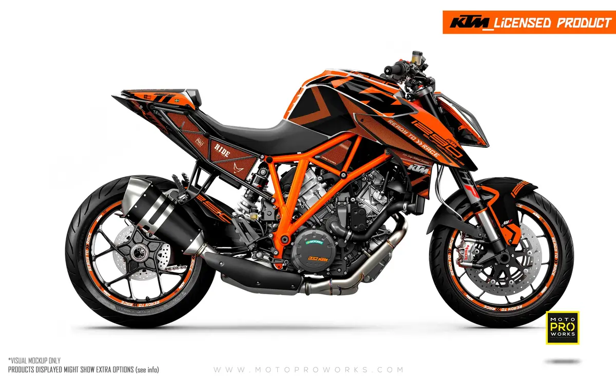 Ktm 1290 Super Duke R Graphics - "Rasorblade" (Orange) 1