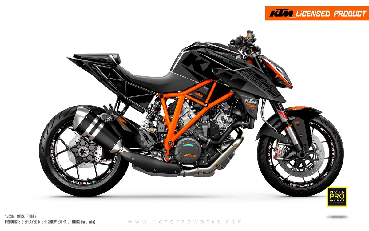 Ktm 1290 Super Duke R 2014-2019 Graphics - "Torque" (Grey/Black) 1