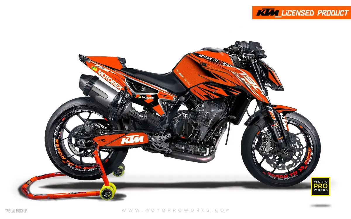 Ktm 790/890 Duke Graphics - "Vortex" (Orange) 1