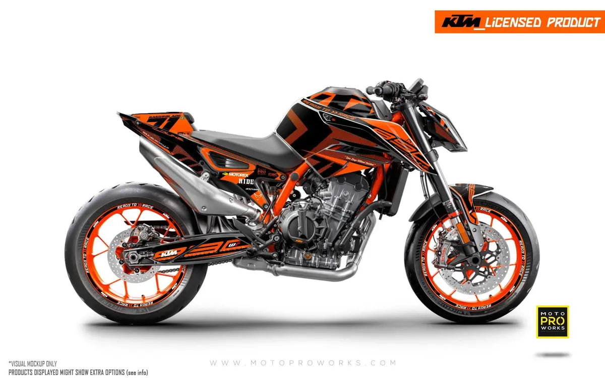 Ktm 890 Duke R Graphics - "Rasorblade" (Orange) 1