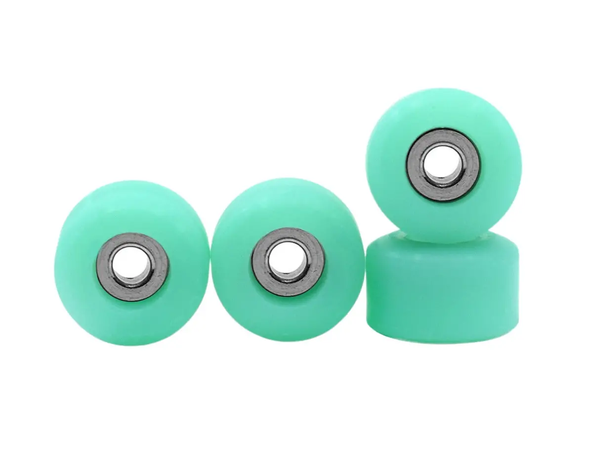 Apex New Street Wheels - 71D Urethane - Ultraspin Bearings - "Uv Neon Teak Teal" 1