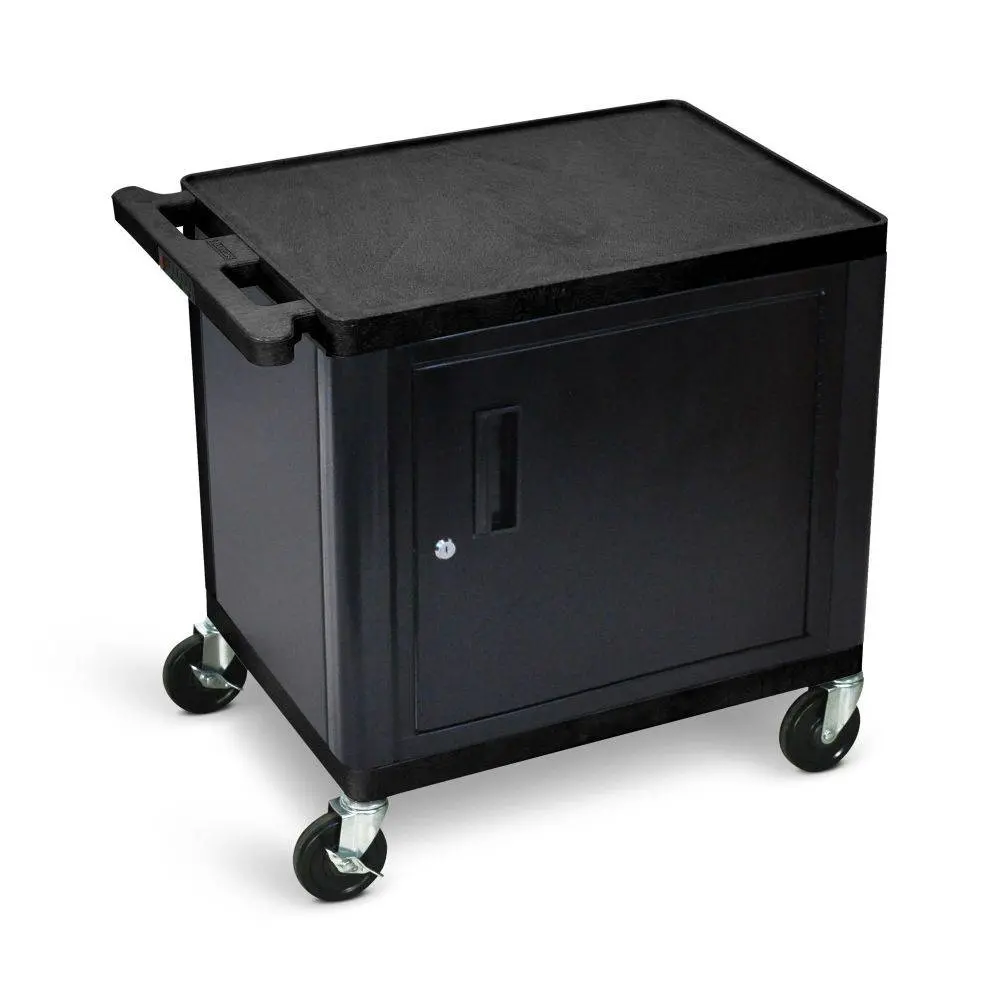 Presentation Cart 26"H W/ Steel Locking Cabinet 1