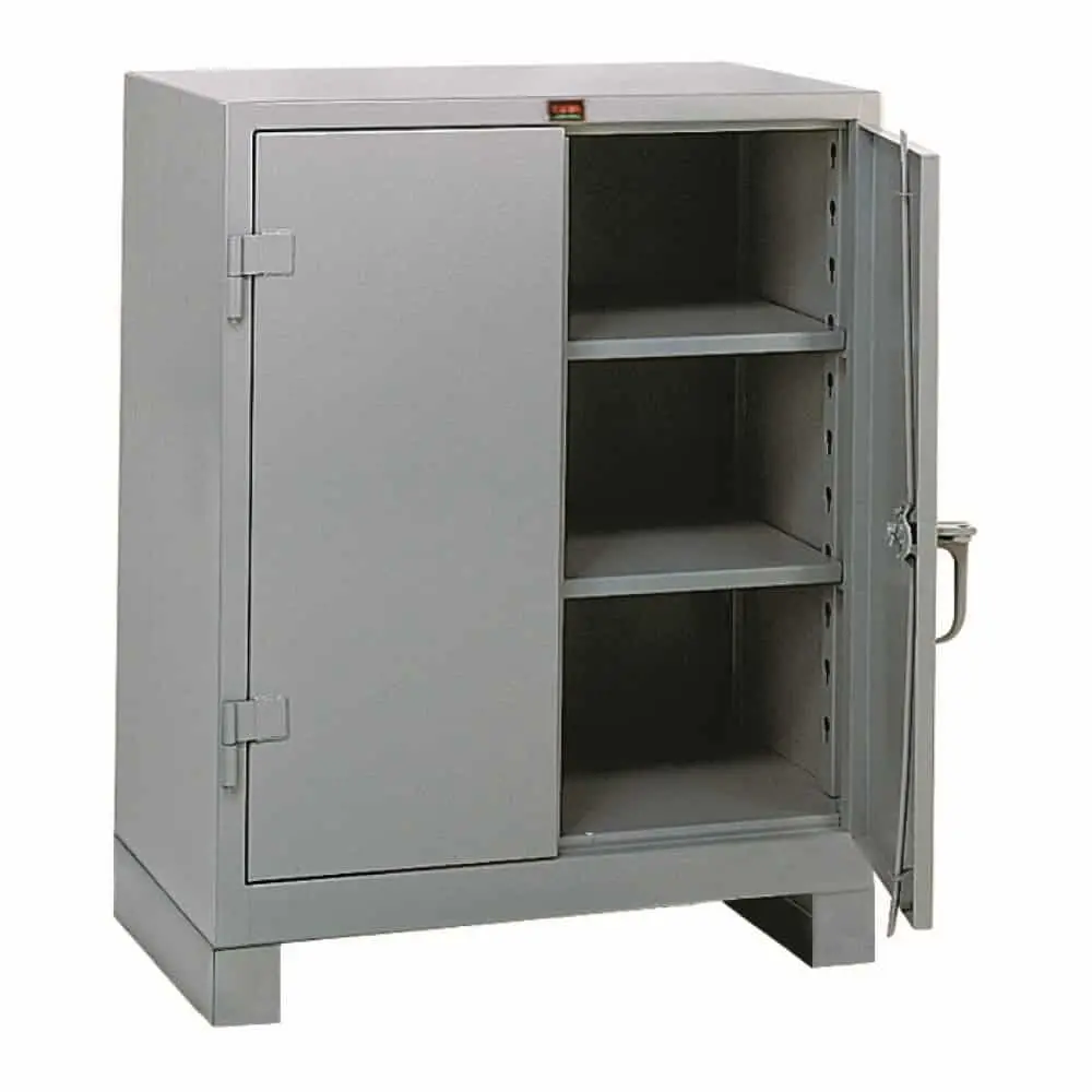 All-Welded 36"W X 21"D X 46"H Steel Industrial Counter Height Storage Cabinet 1