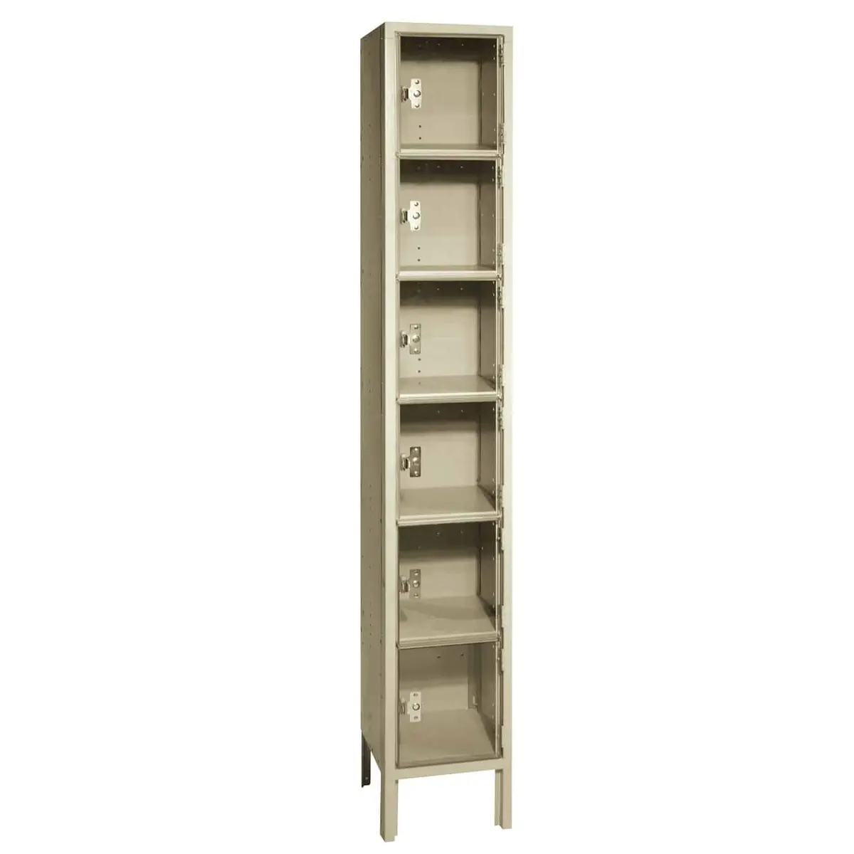 Six Tier 12"W X 12"D X 78"H Clearsight Clear Front Locker 1 Wide 1