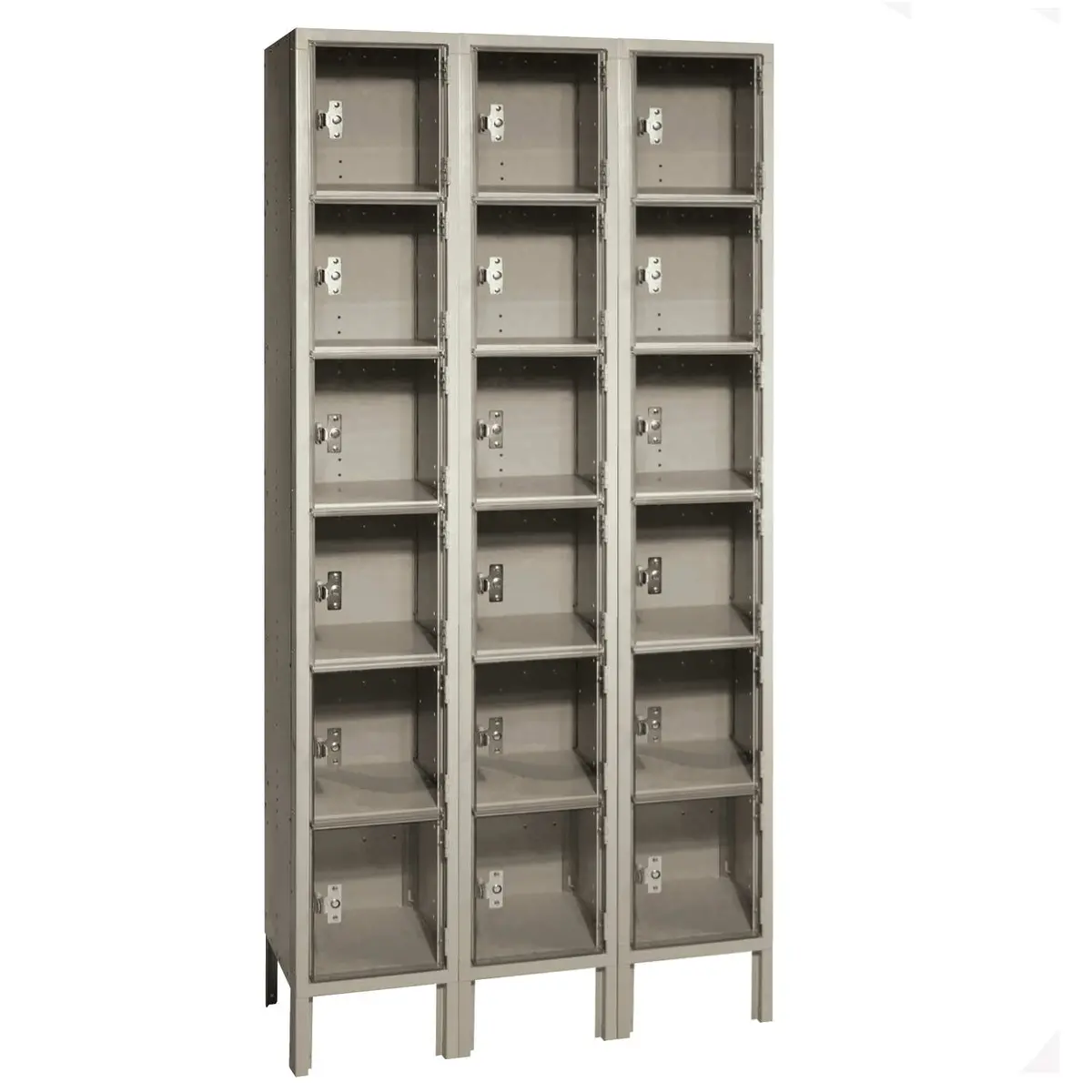 Six Tier Clearsight Clear Front Locker 3 Wide 1