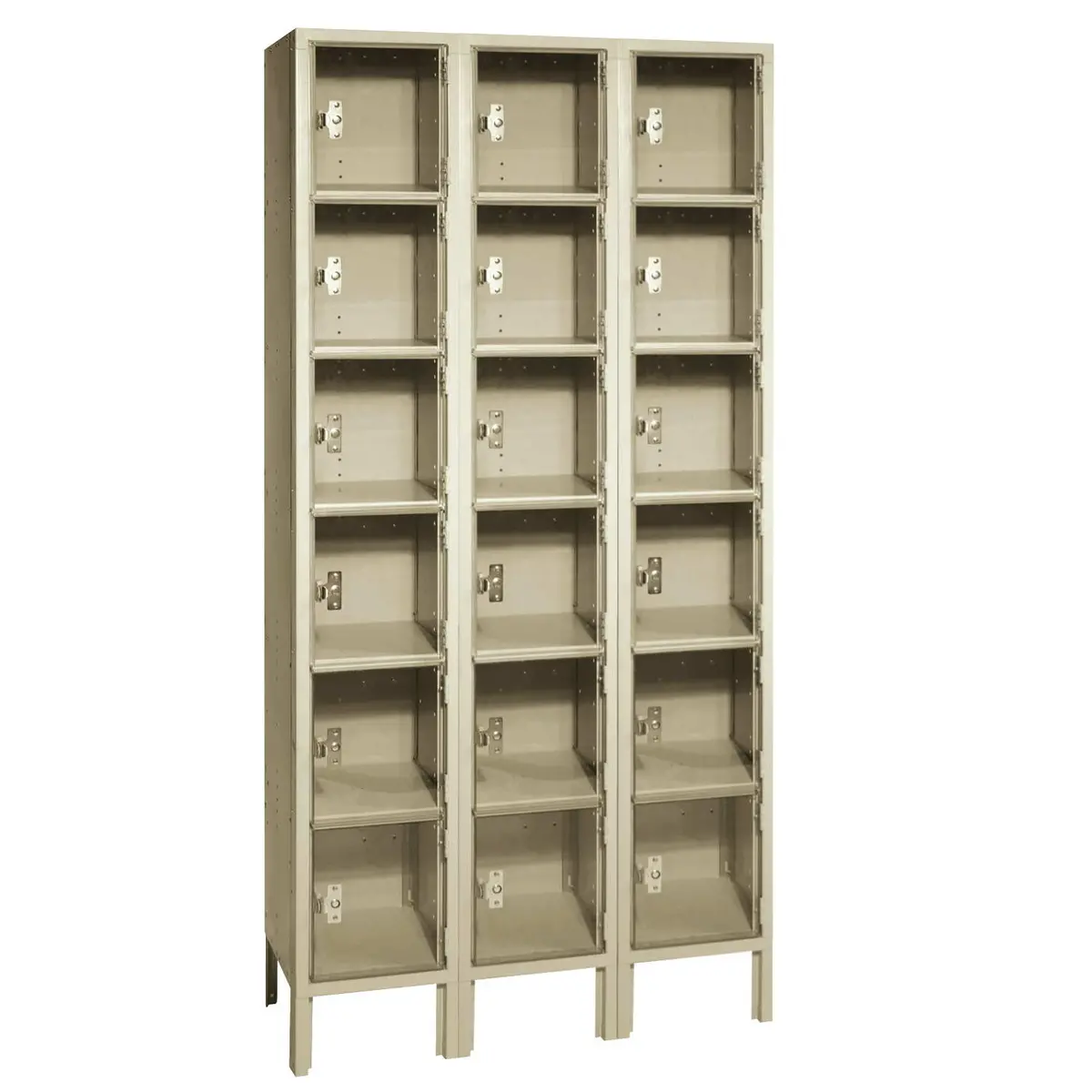 Six Tier 12"W X 18"D X 78"H Clearsight Clear Front Locker 3 Wide 1