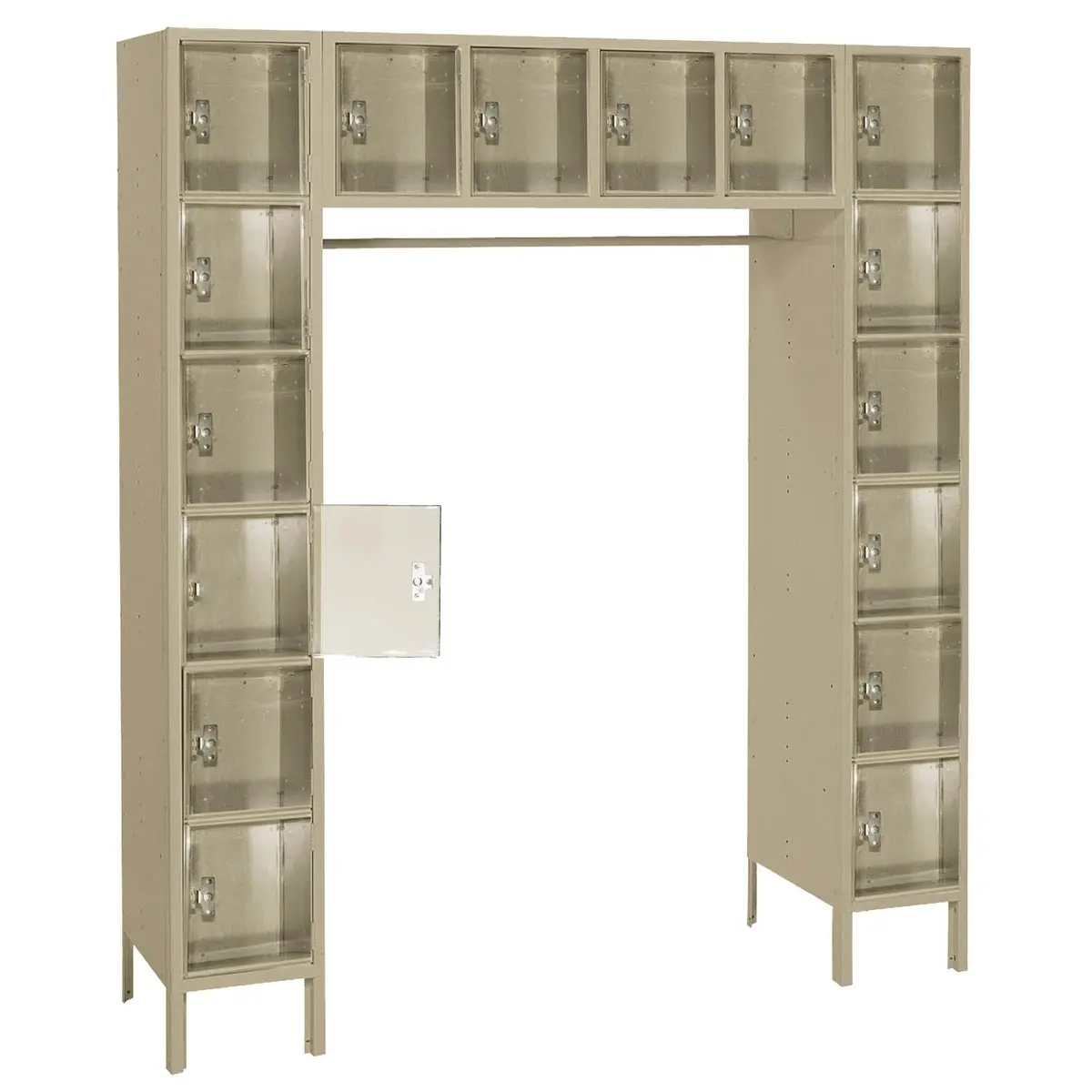 Clearsight 16-Door Locker Rack System – Modular Locking Storage Solution