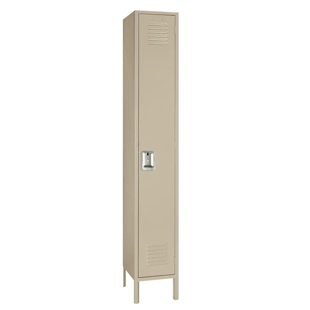 Single Tier 12"W X 18"D X 78"H Standard Metal Locker 1 Wide 1