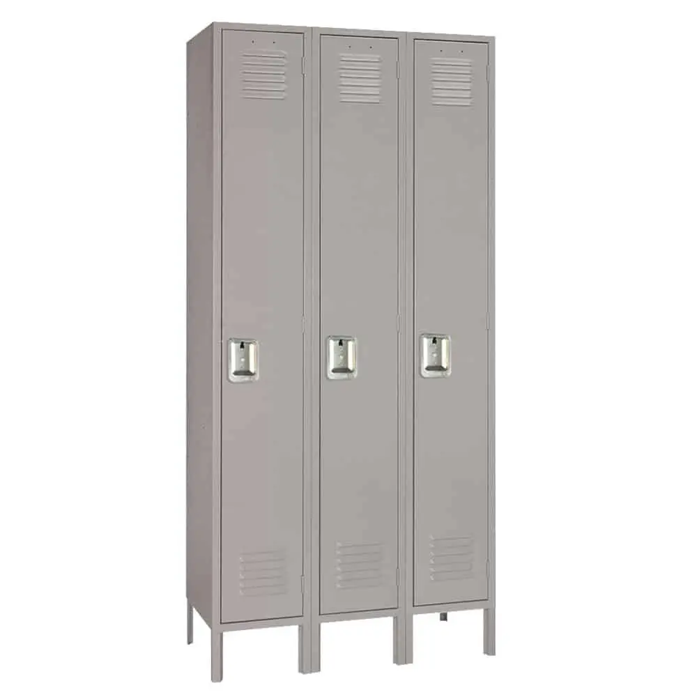 Single Tier Standard Metal Locker 3 Wide 1