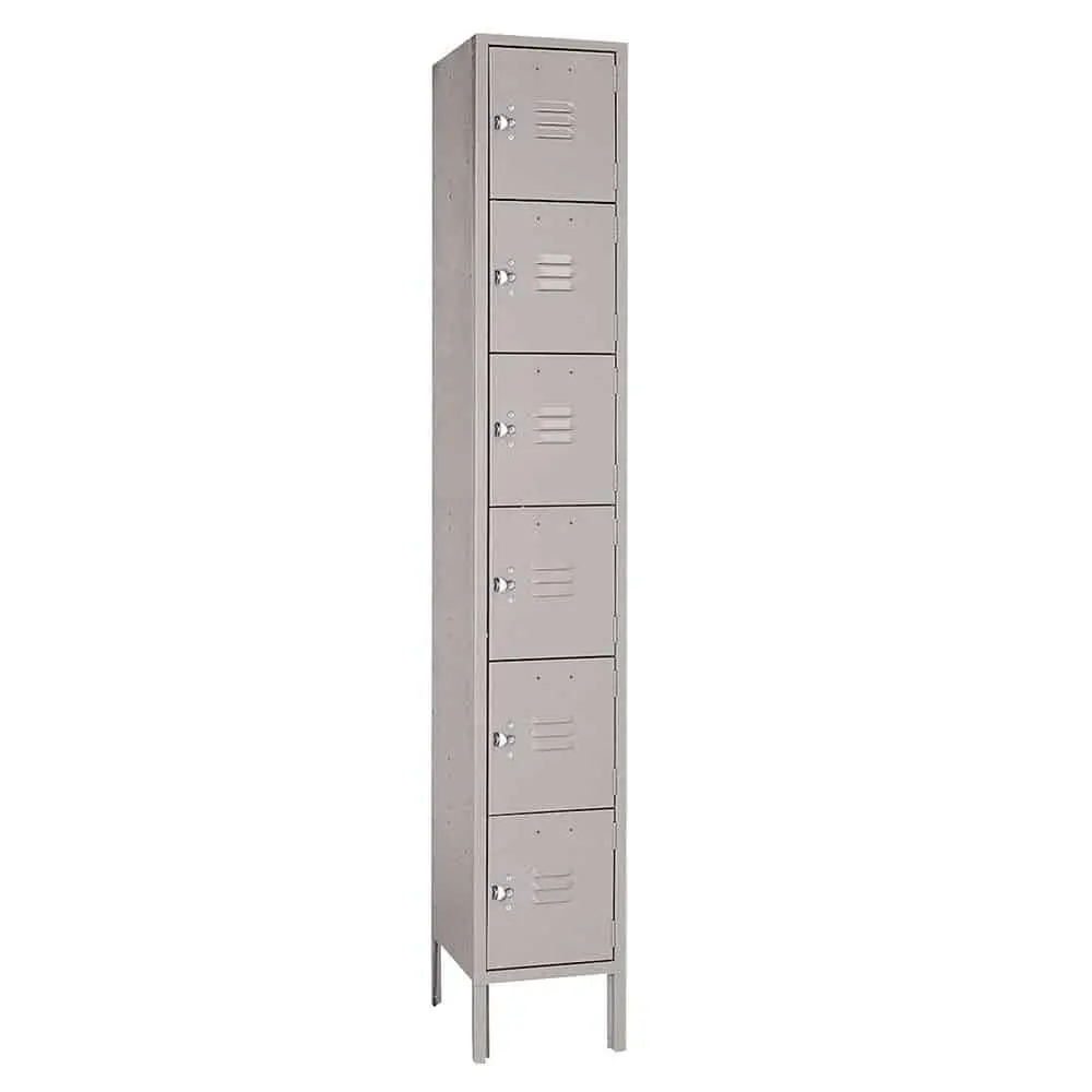 Six Tier Standard Metal Locker 1 Wide 1