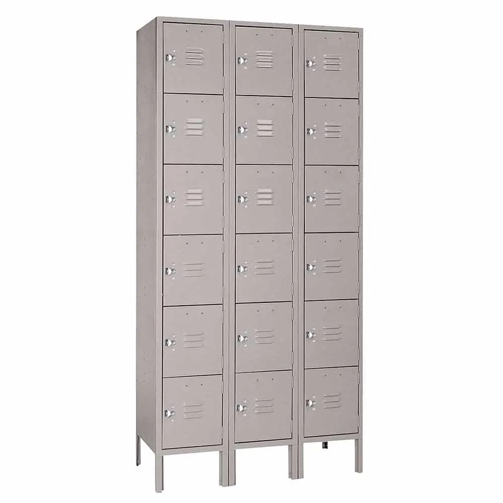 Six Tier Standard Metal Locker 3 Wide 1