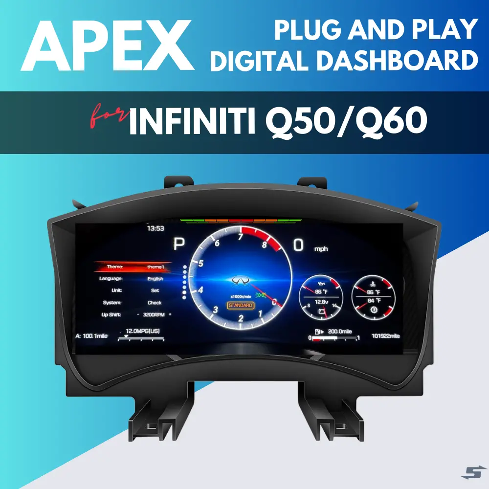 Apex Digital Dashboard Instrument Cluster For Infiniti Q50/Q60 1