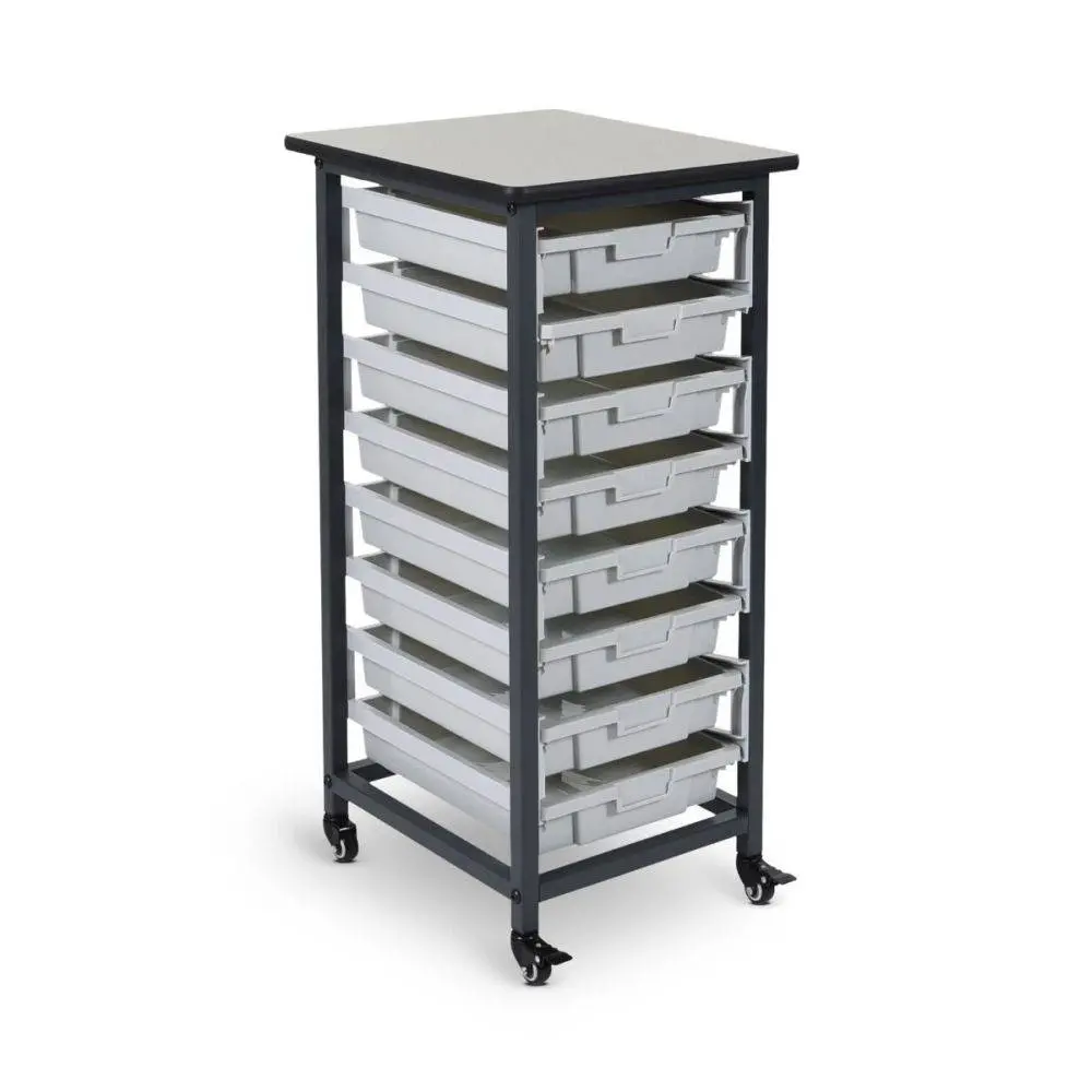 Mobile Bin Storage Single Row (Small Bins) 1