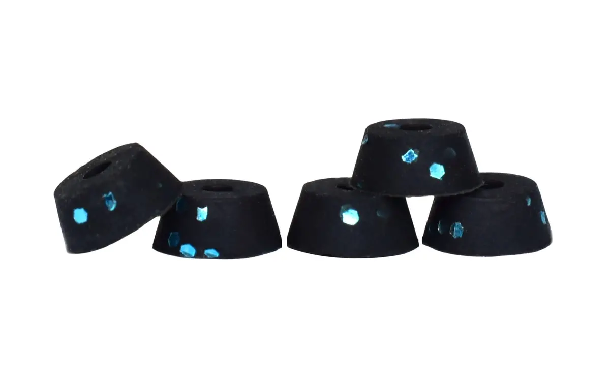 Bubble Bushings Pro Duro Series - Multiple Durometers - Black With Blue Glitter 1