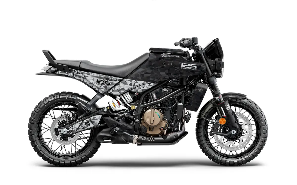 Husqvarna 125/250 Svartpilen Graphics - "Polyatomic" (Black/Grey) 1