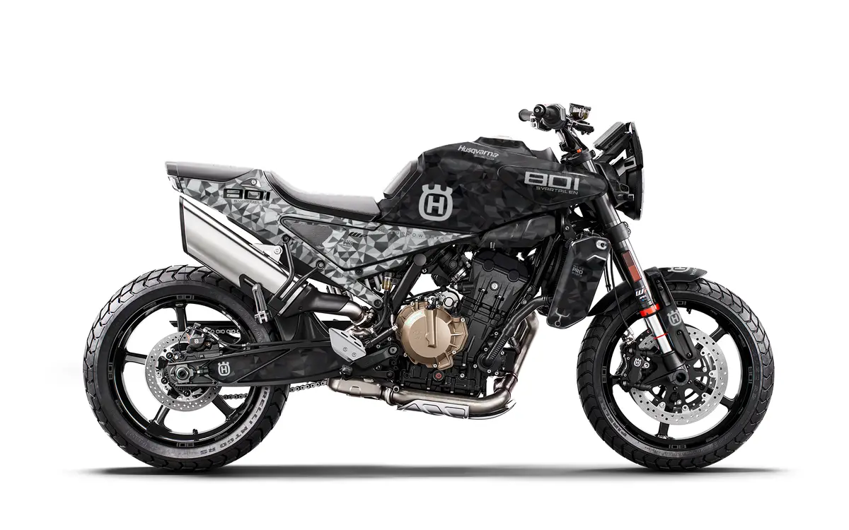 Husqvarna 801 Svartpilen Graphics - "Polyatomic" (Black/Grey) 1