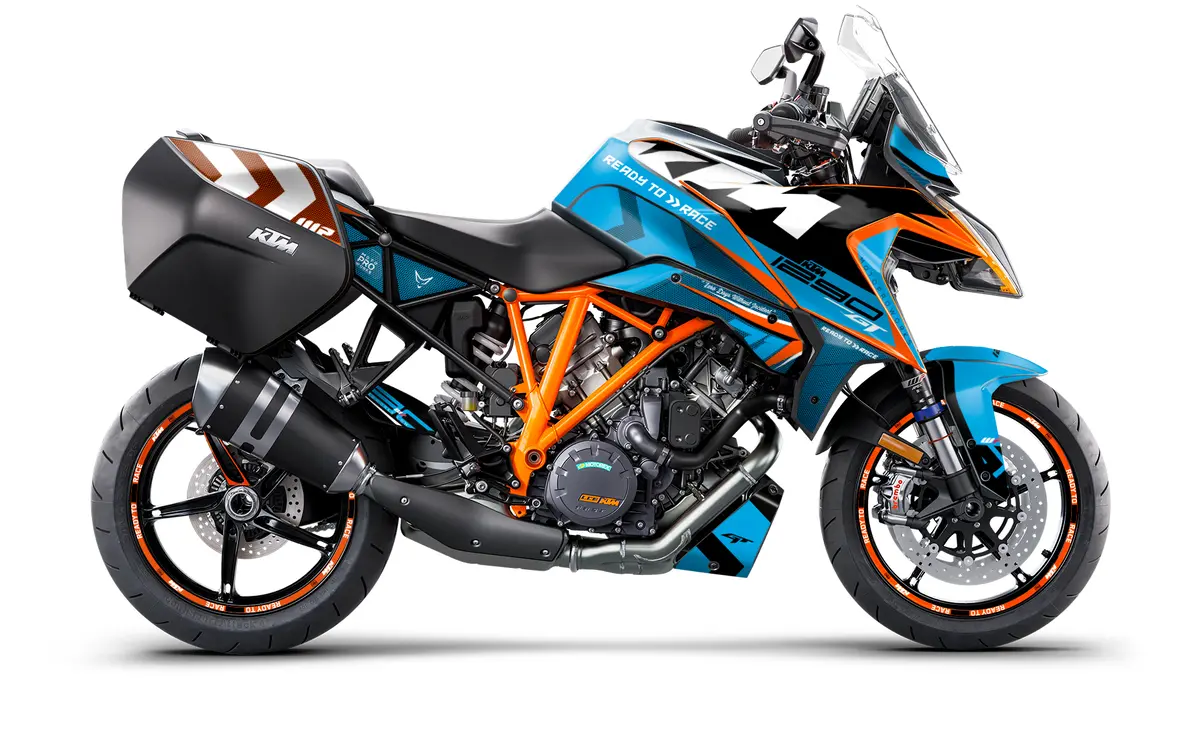 Ktm 1290 Super Duke Gt Graphics - "Rasorblade" (Blue) 1
