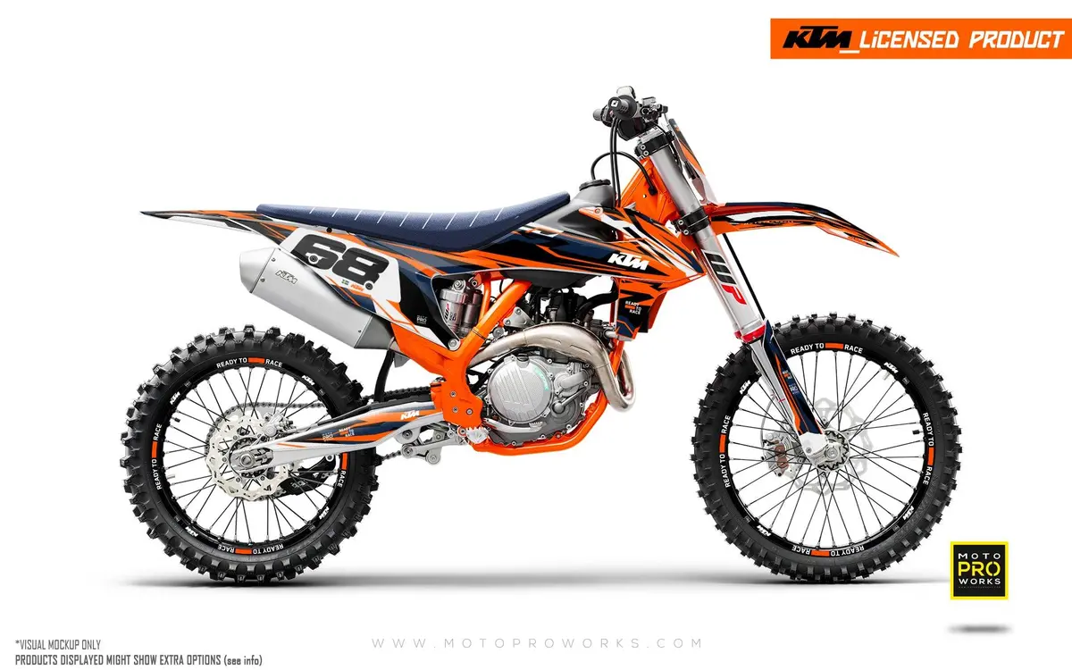 Ktm Sx / Sx-F Graphics - "Ripple" (Orange) 1