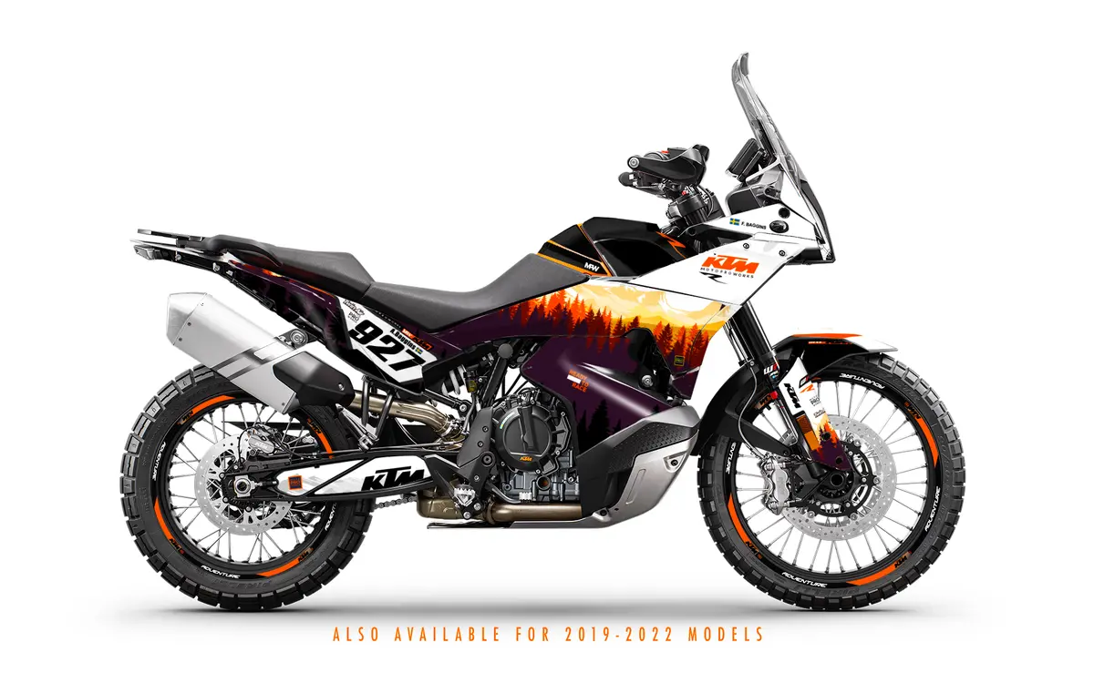 Ktm 790/890 Adventure R/S Graphics - "Abisko" (White/Orange) 1