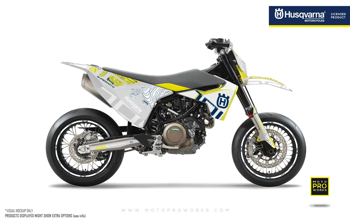 Husqvarna 701 Enduro Graphics - "Monarch" (White/Pattern) 1