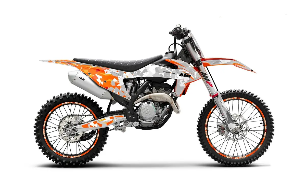 Ktm Graphics - Exc/Sx "Flake" (Orange/Grey) 1