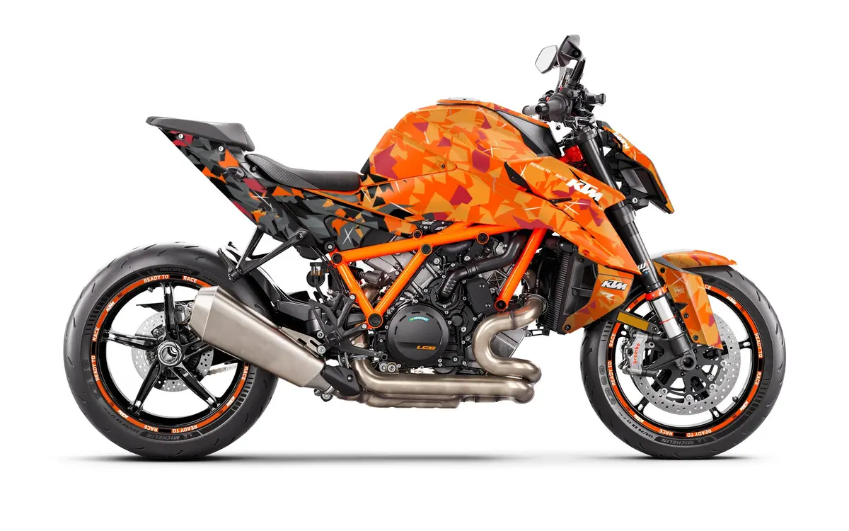 Ktm 1390 Super Duke R/Evo Graphics - "Flake" (Orange/Black) 1