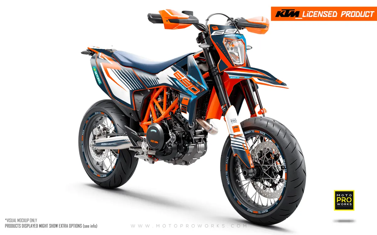 Ktm Graphics - 690 Smc-R "Fuel" (Blue/White/Orange) 2