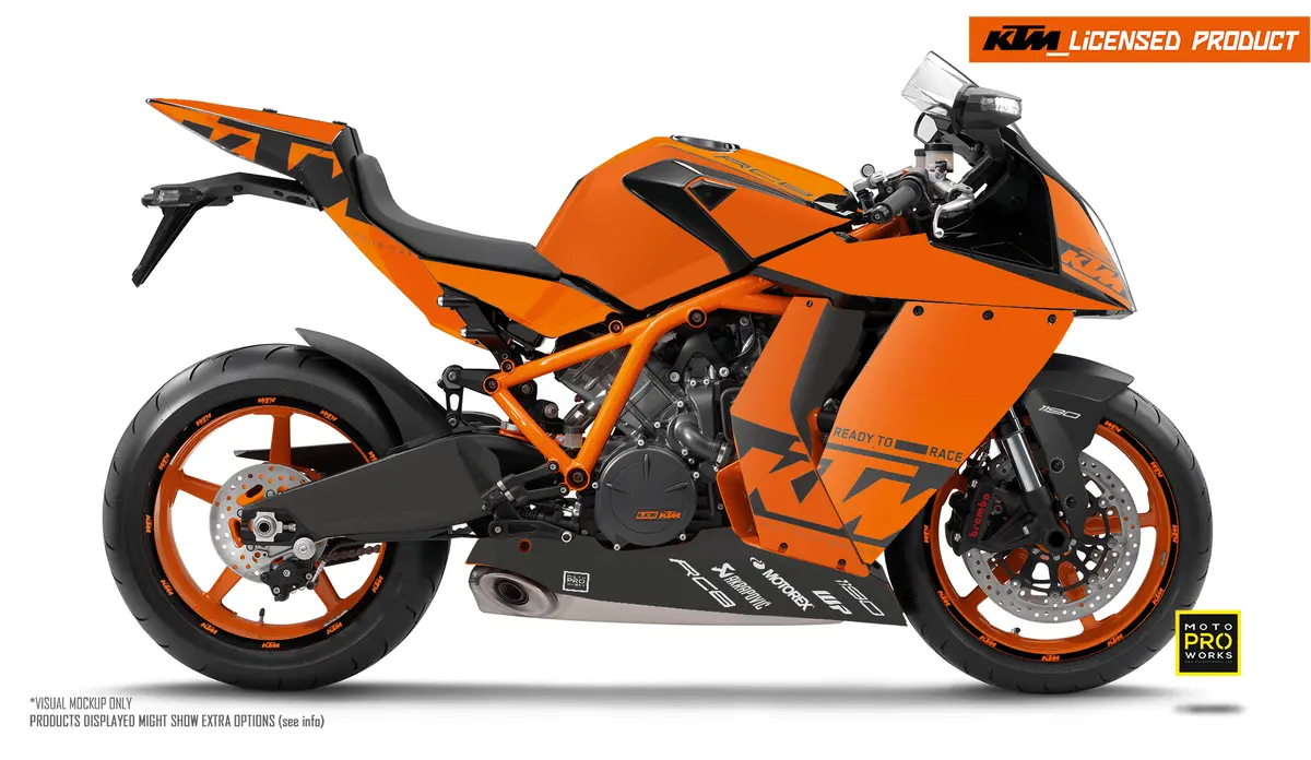 Ktm Rc8 1190 2011-2015 Graphics - "Grid" (Orange/Grey) 1