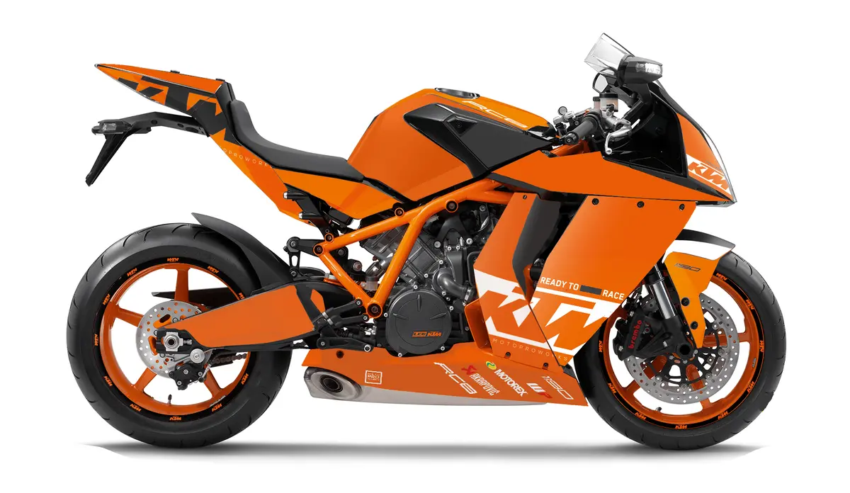 Ktm Rc8 1190 2011-2015 Graphics - "Grid" (Orange/White) 1
