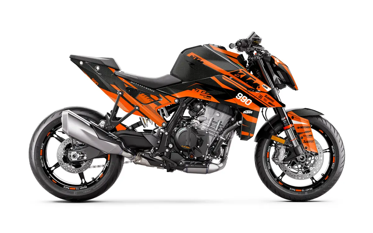 Ktm 990 Duke Graphics - "Nebula" (Orange) 1