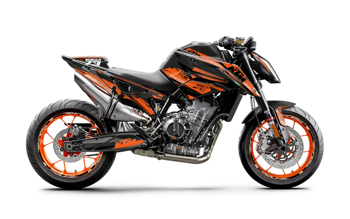 Ktm 790/890 Duke Graphics - "Nebula" (Orange) 1