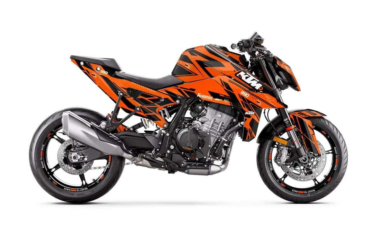 Ktm 990 Duke Graphics - "Pulse" (Orange) 1