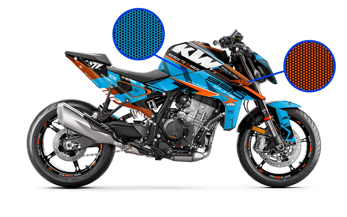 Ktm 990 Duke Graphics - "Rasorblade" (Blue) 2