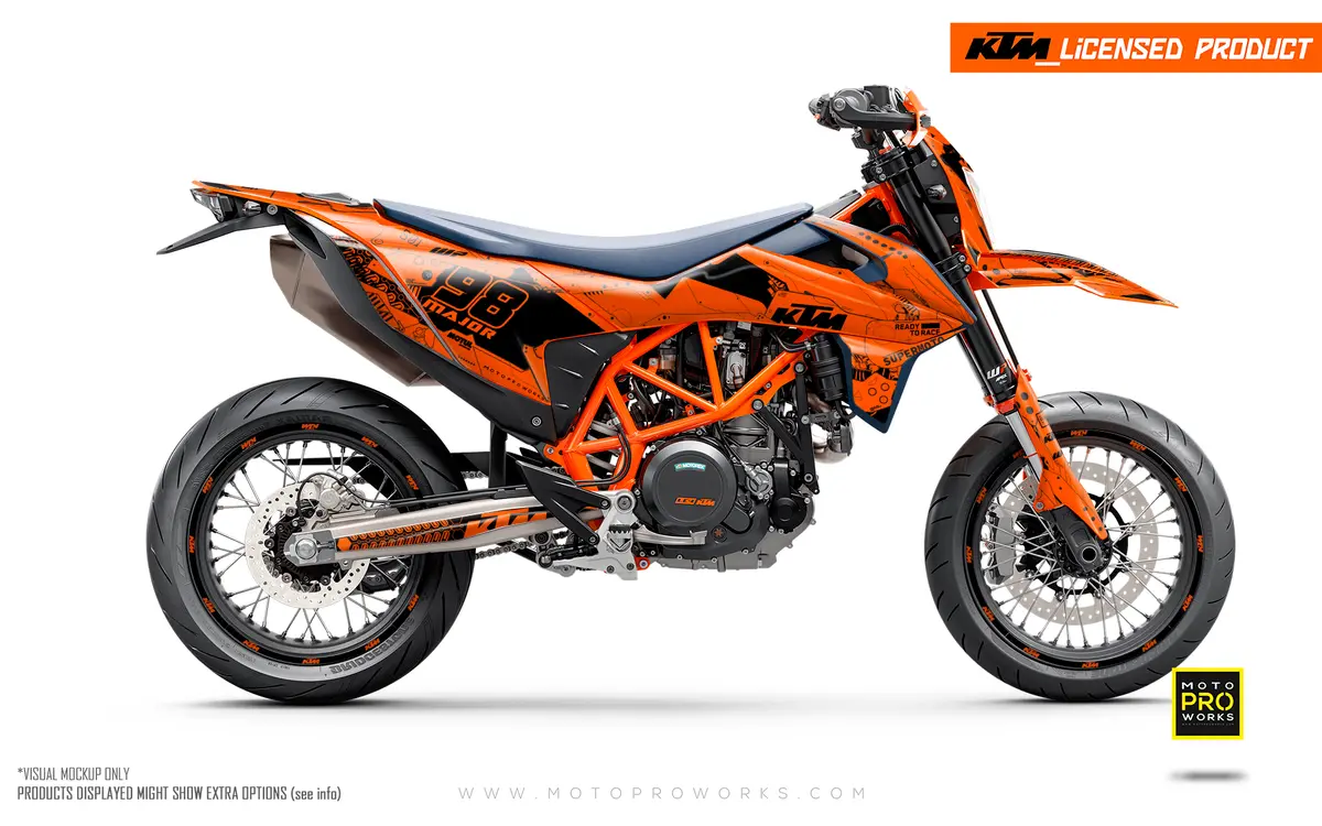 Ktm 690 Enduro Graphics - "Armatech" (Orange) 1