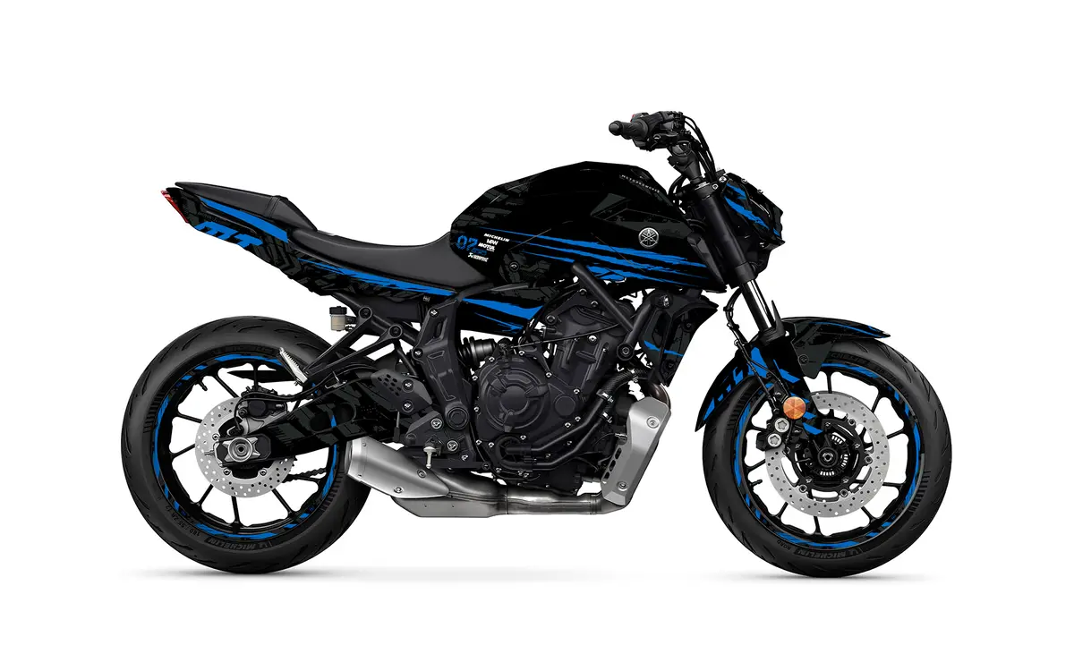 Yamaha Mt-07 Graphics - "Venom" (Blue) 1