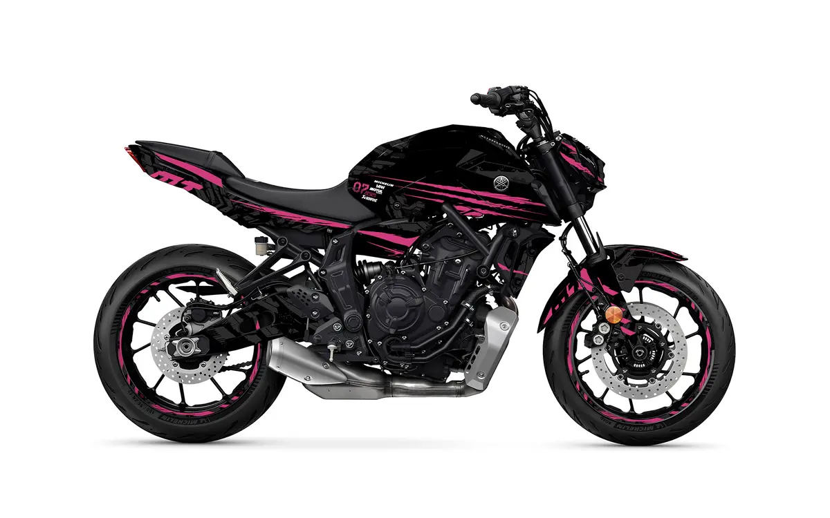 Yamaha Mt-07 Graphics - "Venom" (Pink) 1